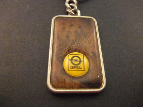 Opel logo bruin-geel sleutelhanger